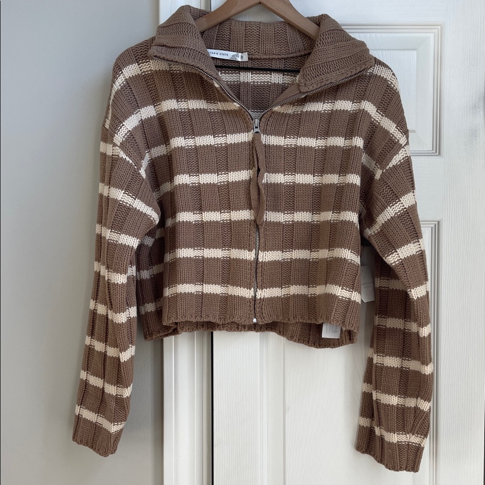 Altar'd State chunky cardigan in Mocha